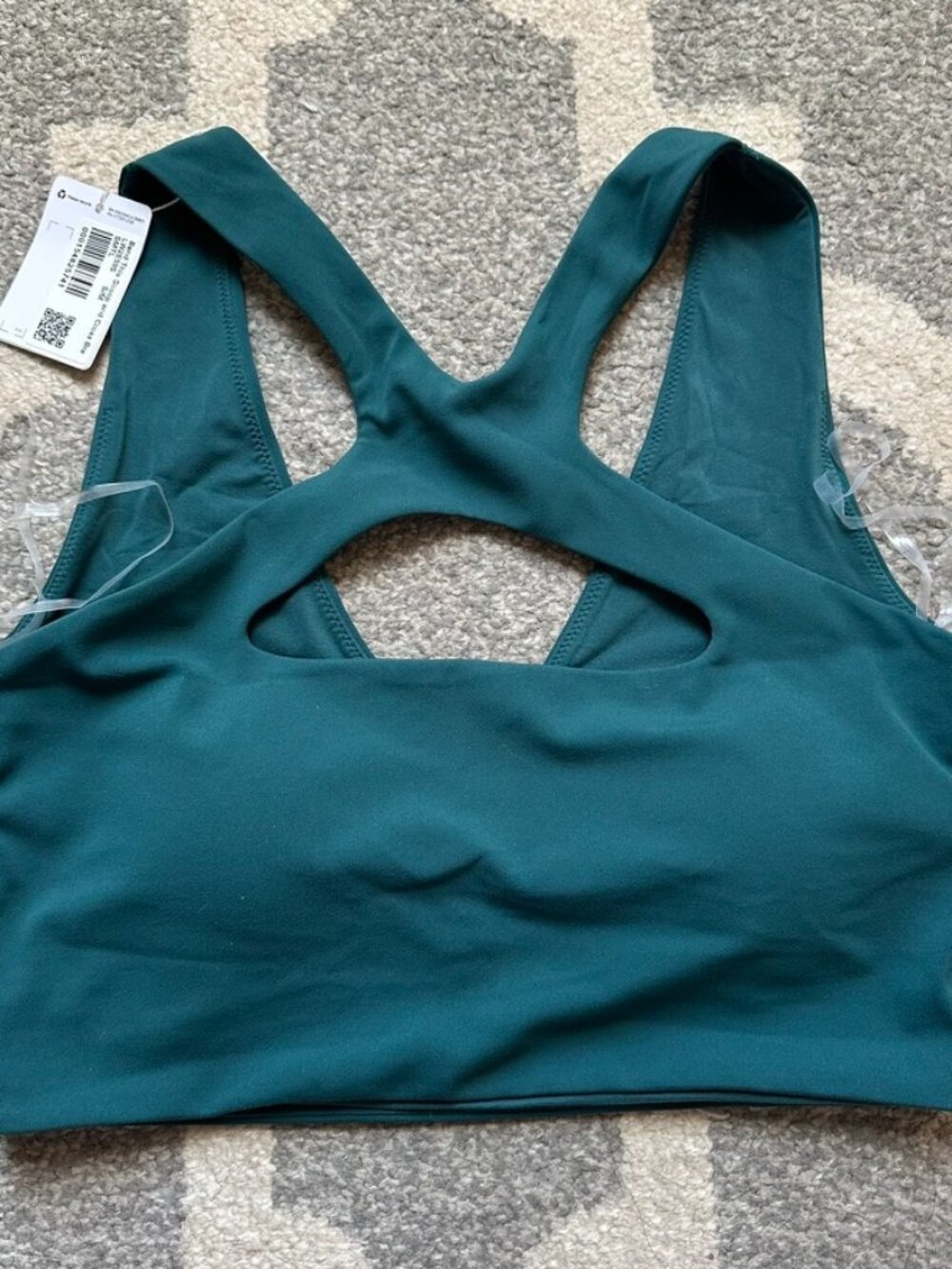 NEW Lululemon Bend This Scoop and Cross Bra Light Support A-C Cups Storm Teal
